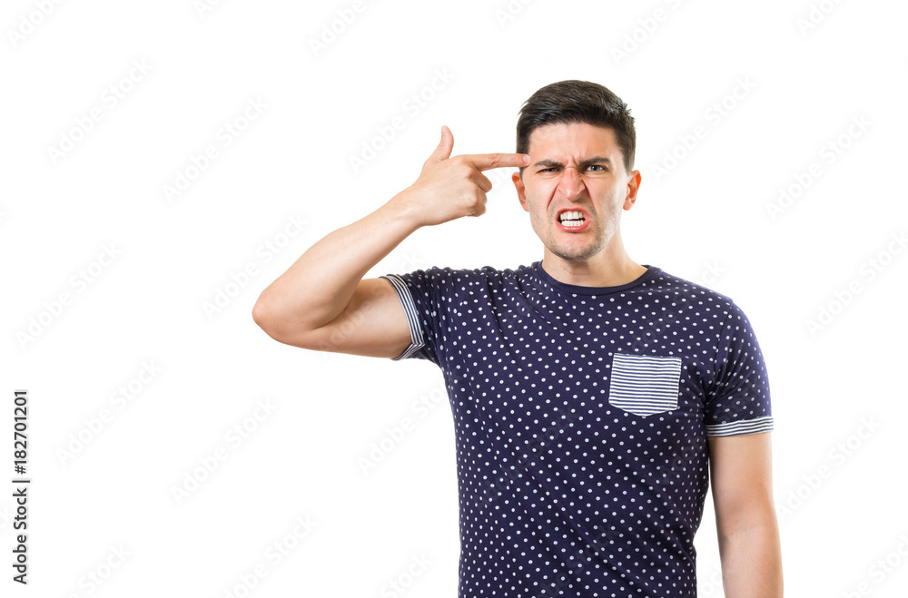 Adult men with emotions and gestures Adult men with emotions and gestures