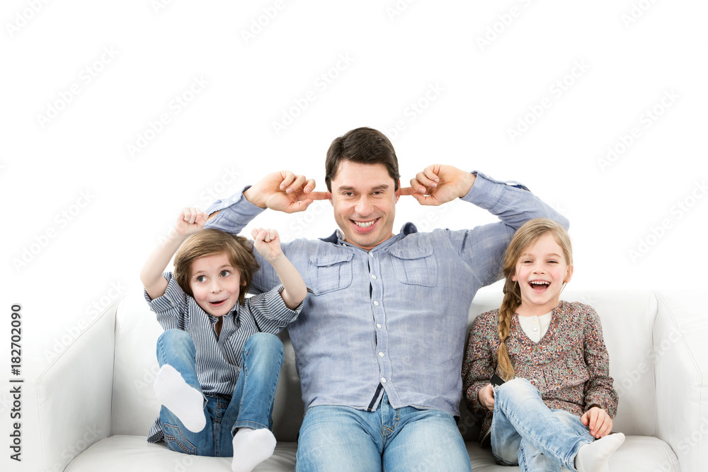 Emotions of the fans. Family emotionally watching game in the room. Emotions of the fans. Family emotionally watching game in the room.