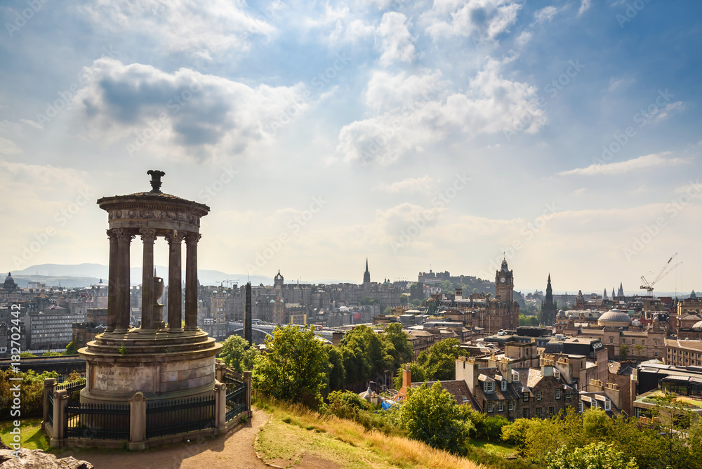 view of Edinburgh city from Calton Hill, Scotland