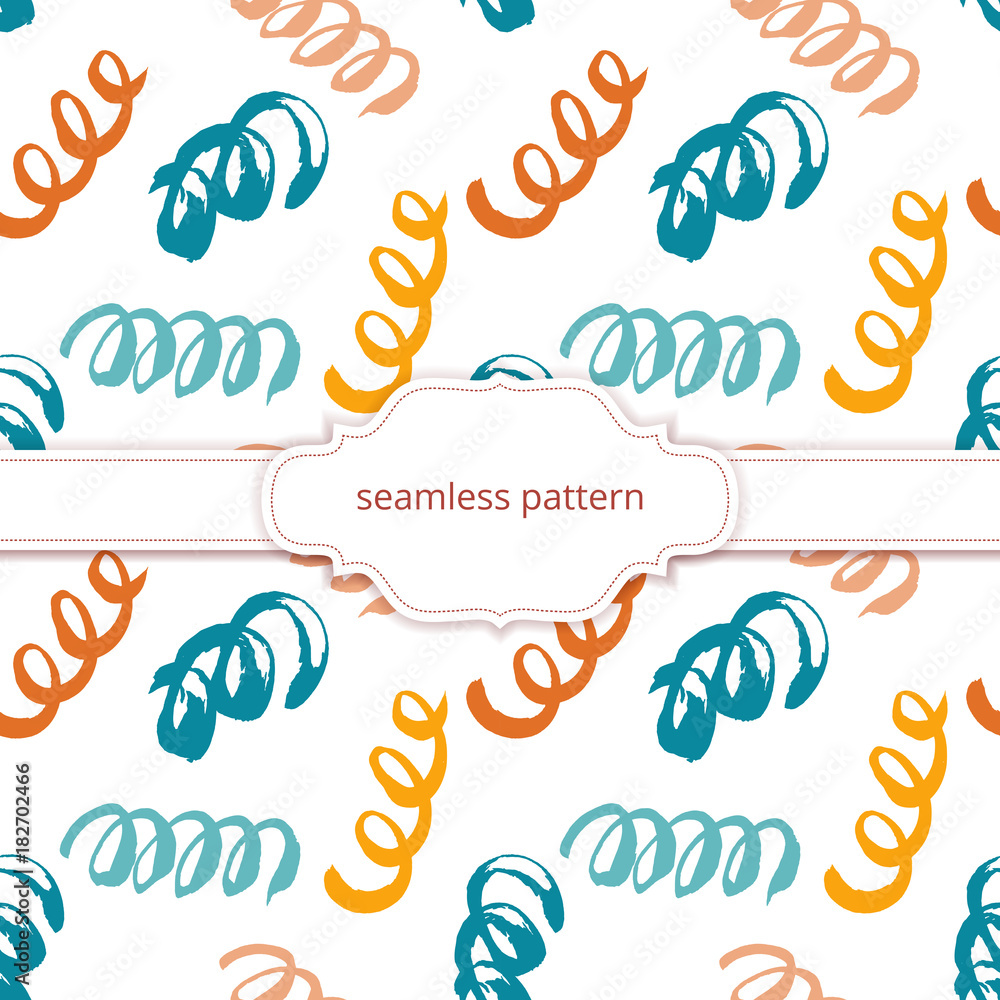 Obraz premium Vector seamless pattern. Abstract background with brush strokes.