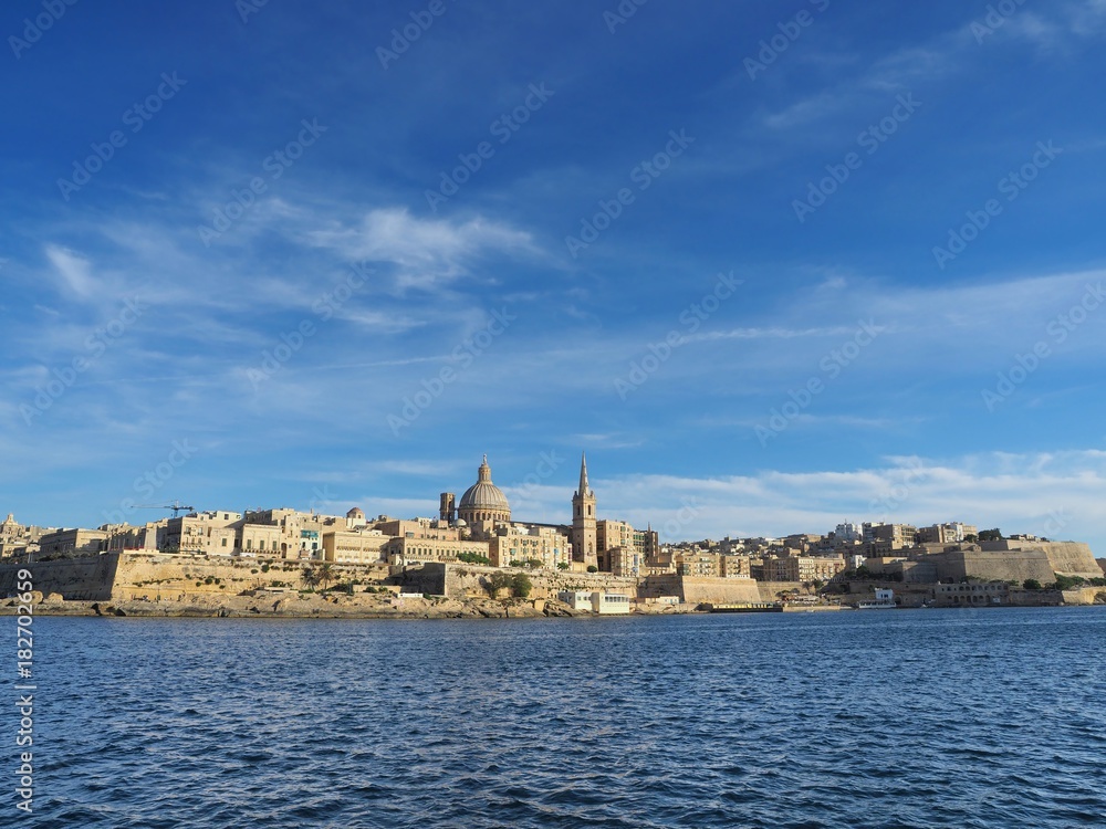 View with Valleta city in Malta 