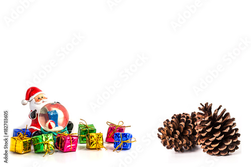 pine cone isolated on white background for Christmas decorative.