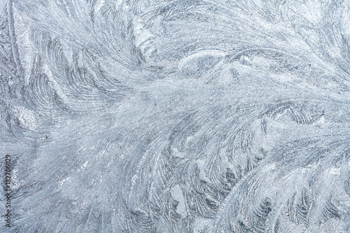 Fotografie frost texture on the frozen window.