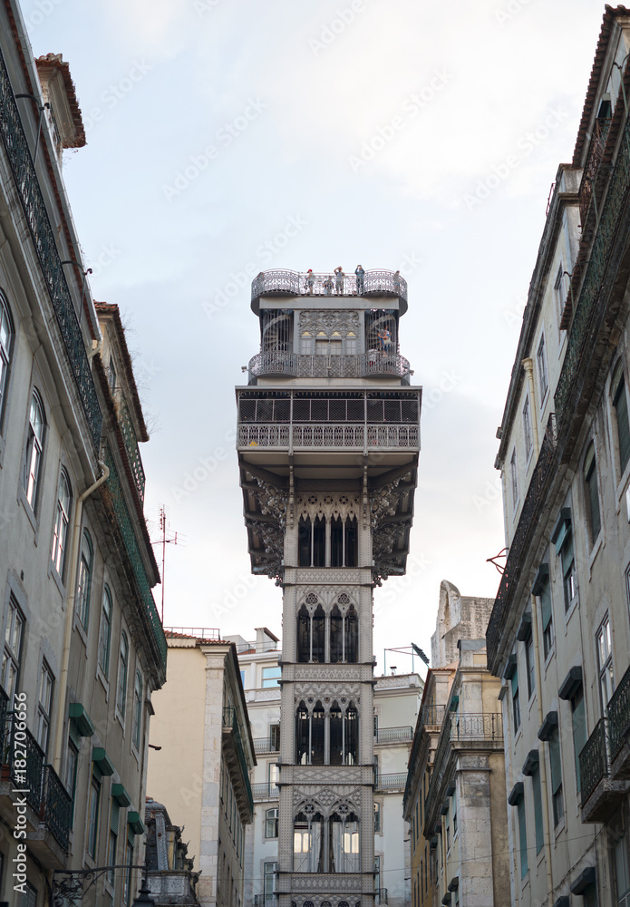 Popular Santa Justa Lift at Lisbon.