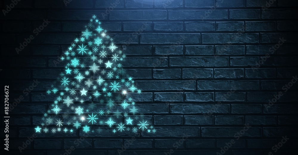 Snowflake Christmas tree pattern shape Snowflake Christmas tree pattern shape