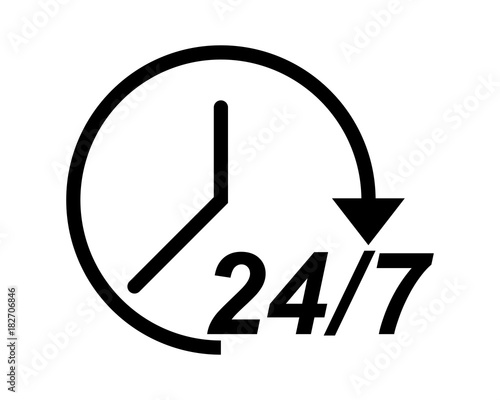 24/7 logo vettoriale