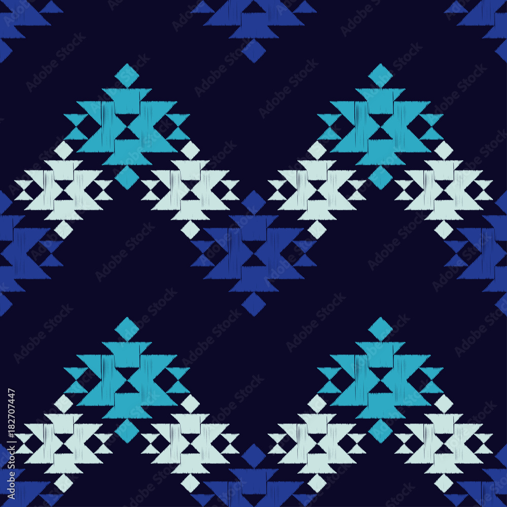 Ethnic boho seamless pattern. Blue Tribal pattern. Scribble texture. Folk motif. Textile rapport. Ethnic boho seamless pattern. Blue Tribal pattern. Scribble texture. Folk motif. Textile rapport.