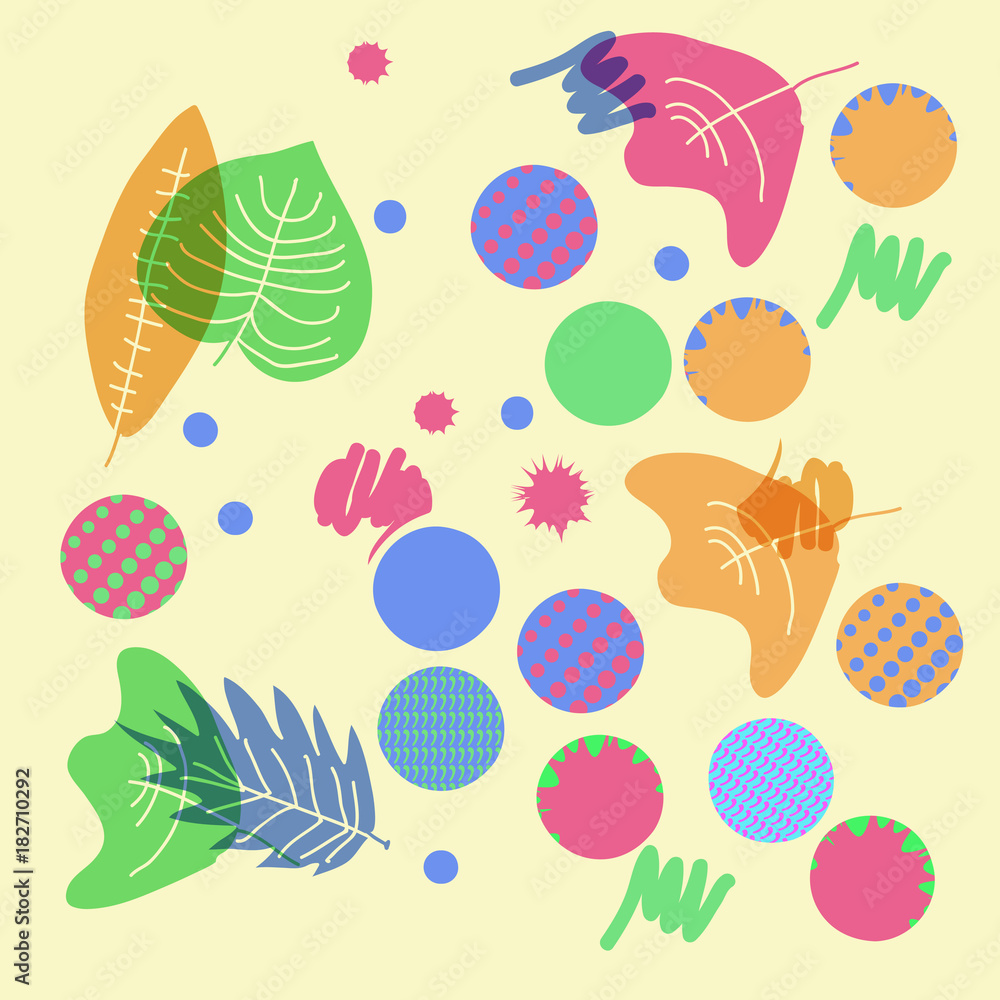 Autumn theme, leaves, scribbles, blots transparent pattern. Hand drawn. Autumn theme, leaves, scribbles, blots transparent pattern. Hand drawn.