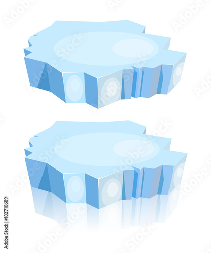 rtoon of ice floe on a white background. Vector illustration