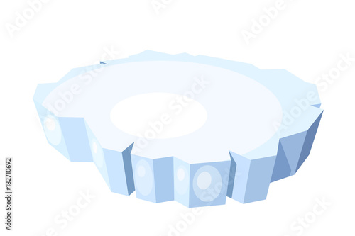 rtoon of ice floe on a white background. Vector illustration