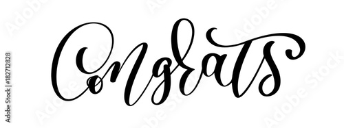 Tableau sur toile Congrats Hand lettering Calligraphy greeting inscription