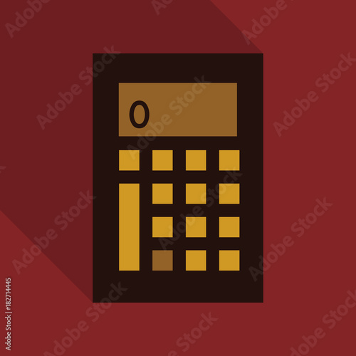 Calculator icon in flat style. Calculator isolated on a colored background. Vector electronic calculator. photo