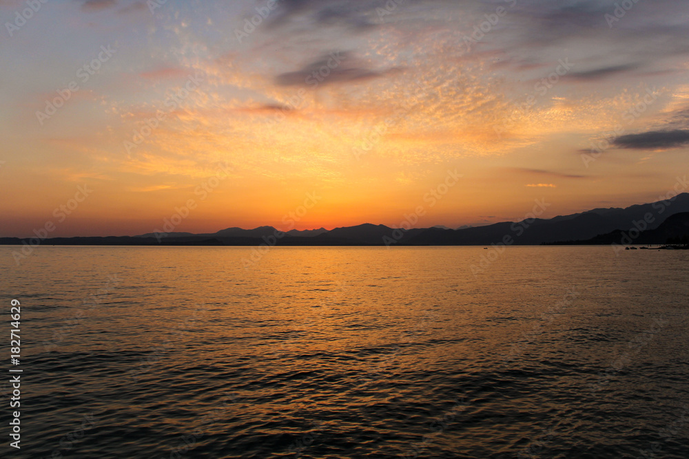 Sonnenuntergang über dem Gardasee