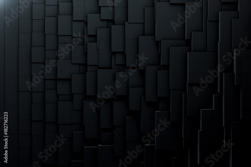 Abstract blocks background. Grunge surface, 3d rendering