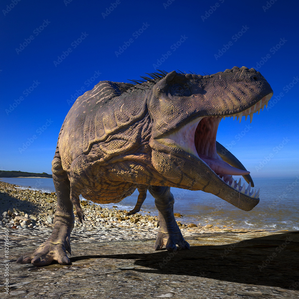 Fototapeta premium t rex on the beach