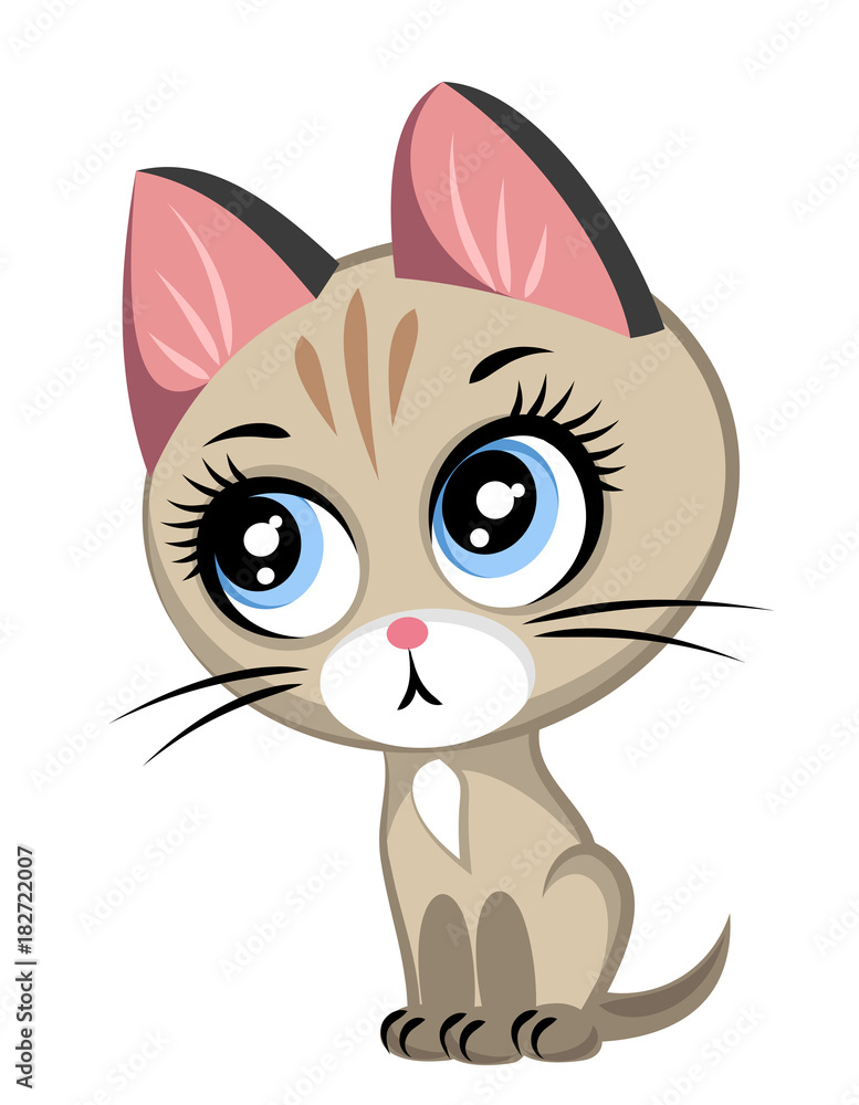 Obraz premium Cute kitten, children's theme