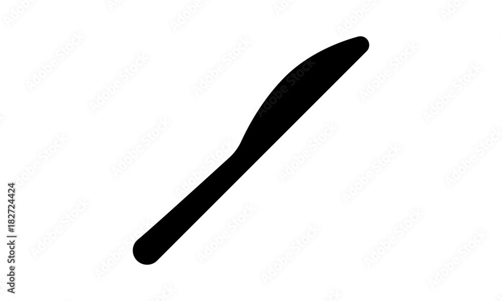 Butter Knife Icon Isolated on white. Butter Knife Icon Isolated on white.