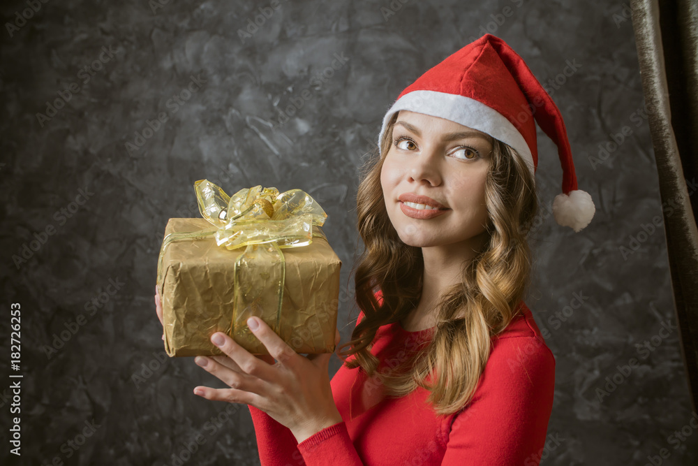 Christmas girl with gifts Christmas girl with gifts