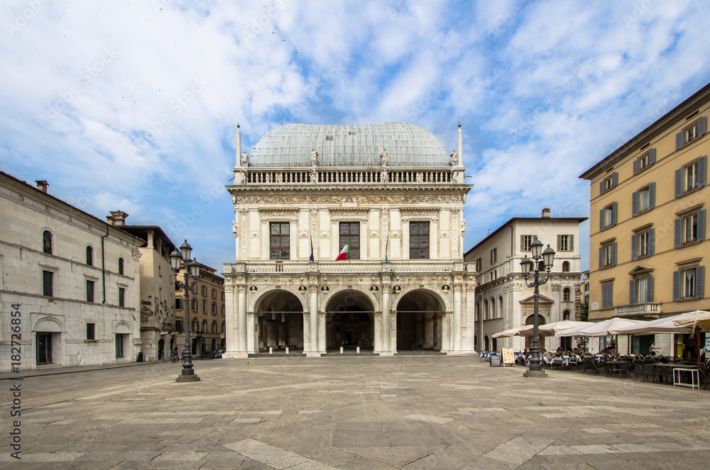 Piazza Loggia in Brescia, Italy