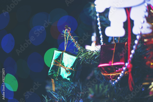 Decorated Christmas tree on...