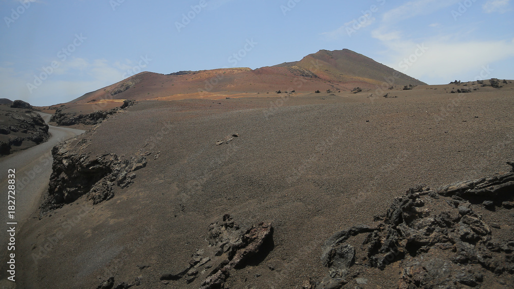 Parque Natural de Timanfaya en Lanzarote, Islas Canarias, España Parque Natural de Timanfaya en Lanzarote, Islas Canarias, España