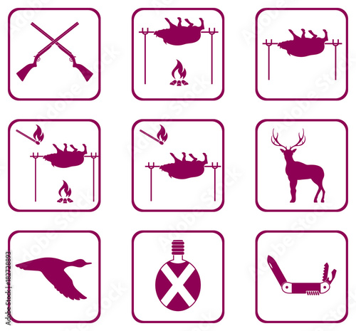 Set of Hunting icons