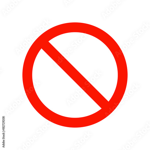 Free Download Prohibition road sign, vector icon - GFXLoad