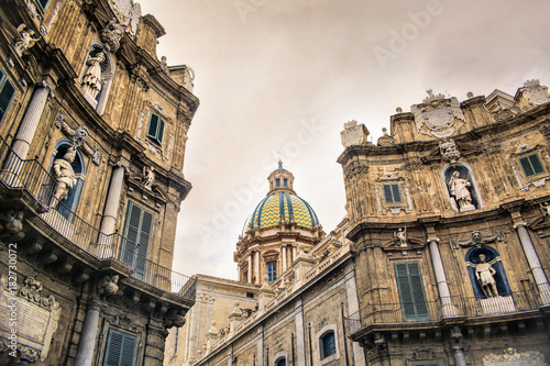 Quattro Canti district, in the heart of Palermo photo