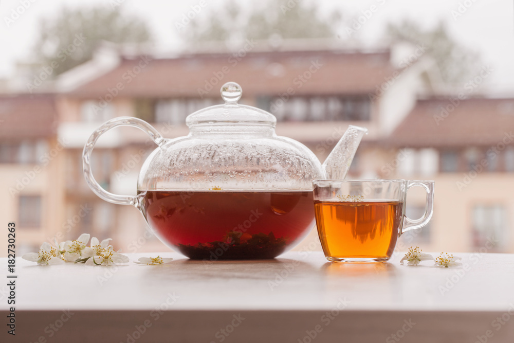 Jasmine tea on the table Jasmine tea on the table