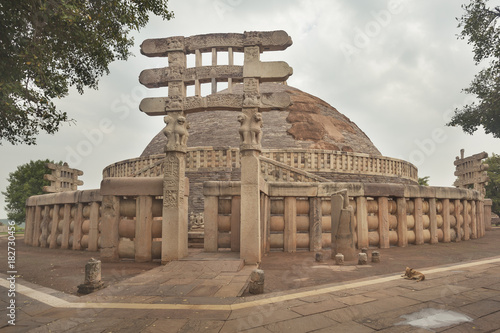 Great stupa in Sanchi, India