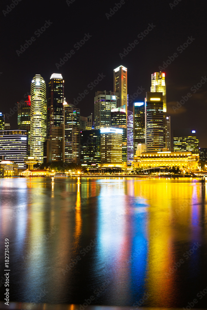 Naklejka premium Landscape of the Singapore financial district