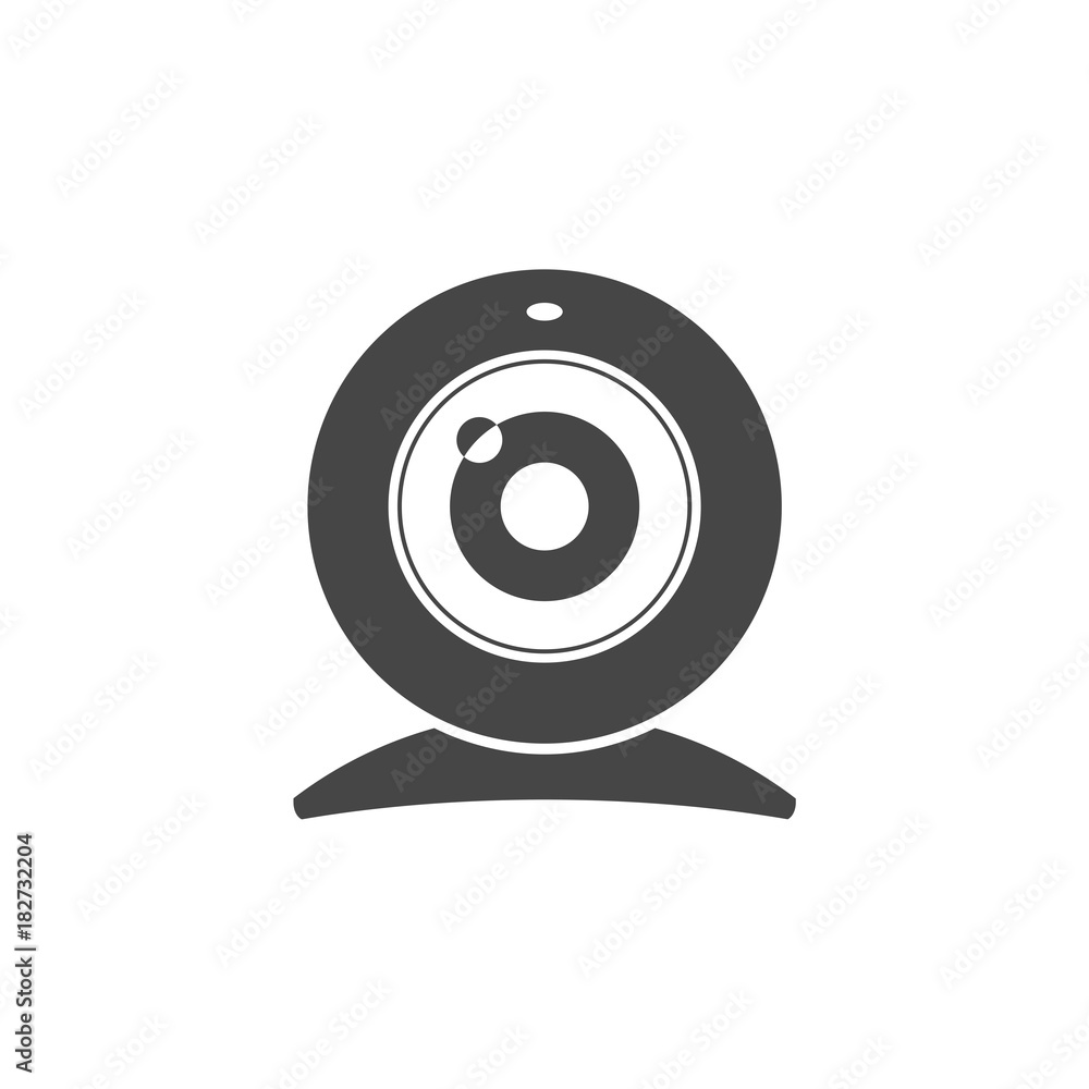Web camera flat icon Web camera flat icon