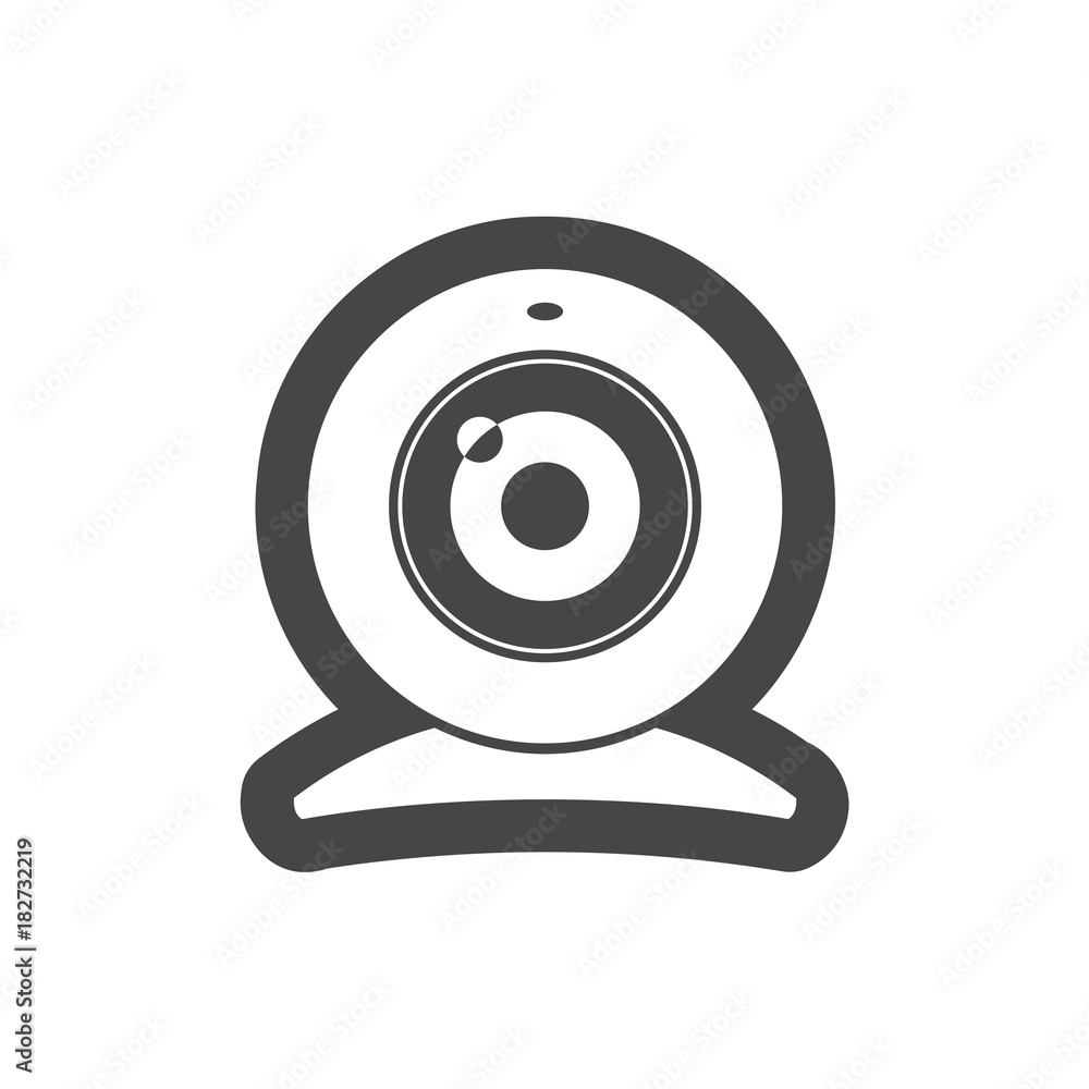 Web camera flat icon Web camera flat icon
