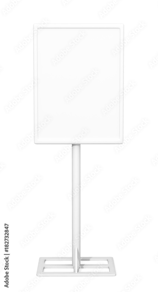 White Display Advertising Stand. 3d rendering White Display Advertising Stand. 3d rendering
