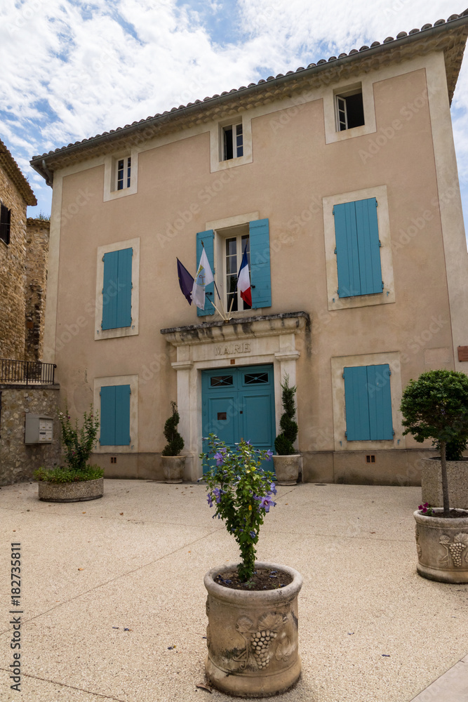 Town hall of Provence Gigondas village.