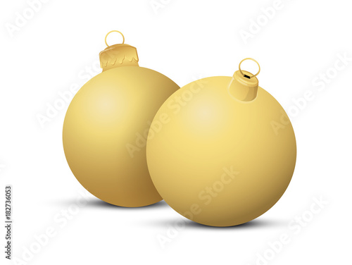 Boules de Noël dorées