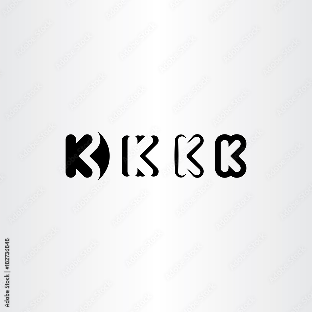 letter k set black icons logo vector elements letter k set black icons logo vector elements
