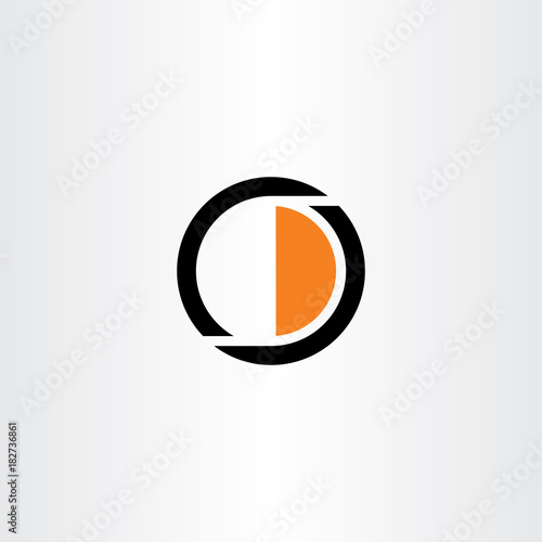 letter o and d od logo icon vector