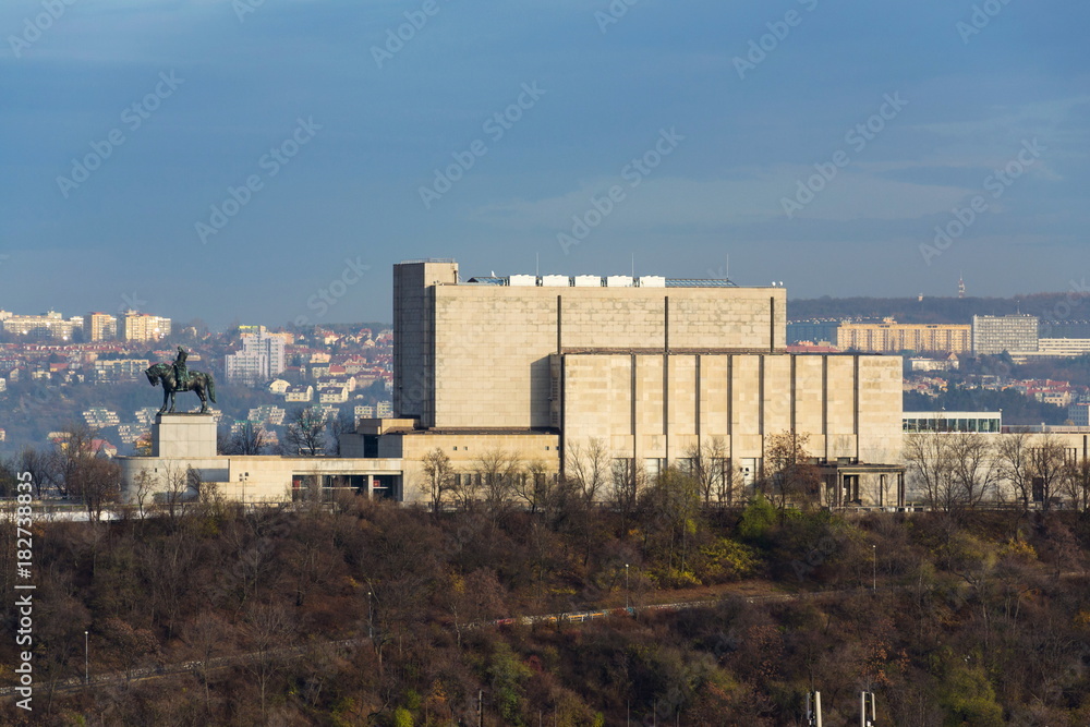 Equestrian statue at National memorial Vitkov, Prague, Czech republic