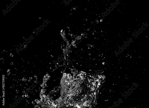 Water Splash Isolated On Black background
