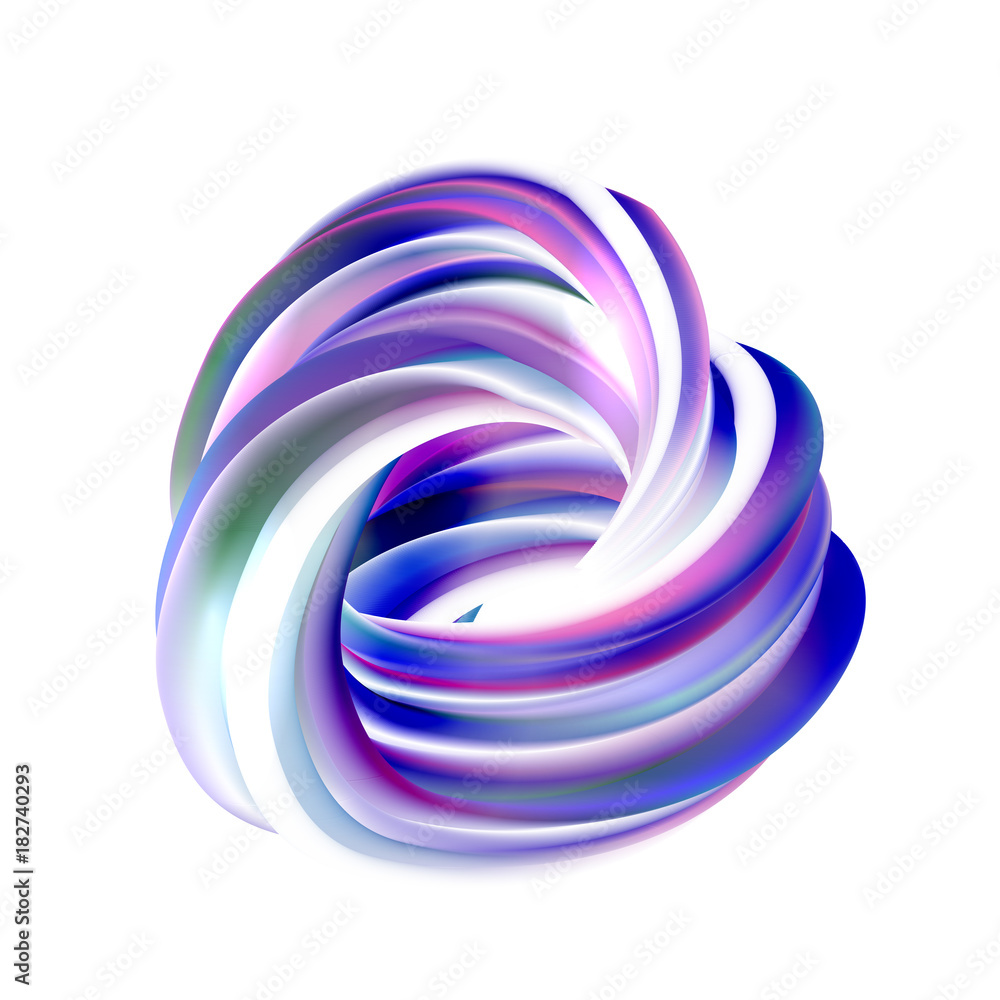 Abstract colorful smooth background. Curve composition. Vector illustration