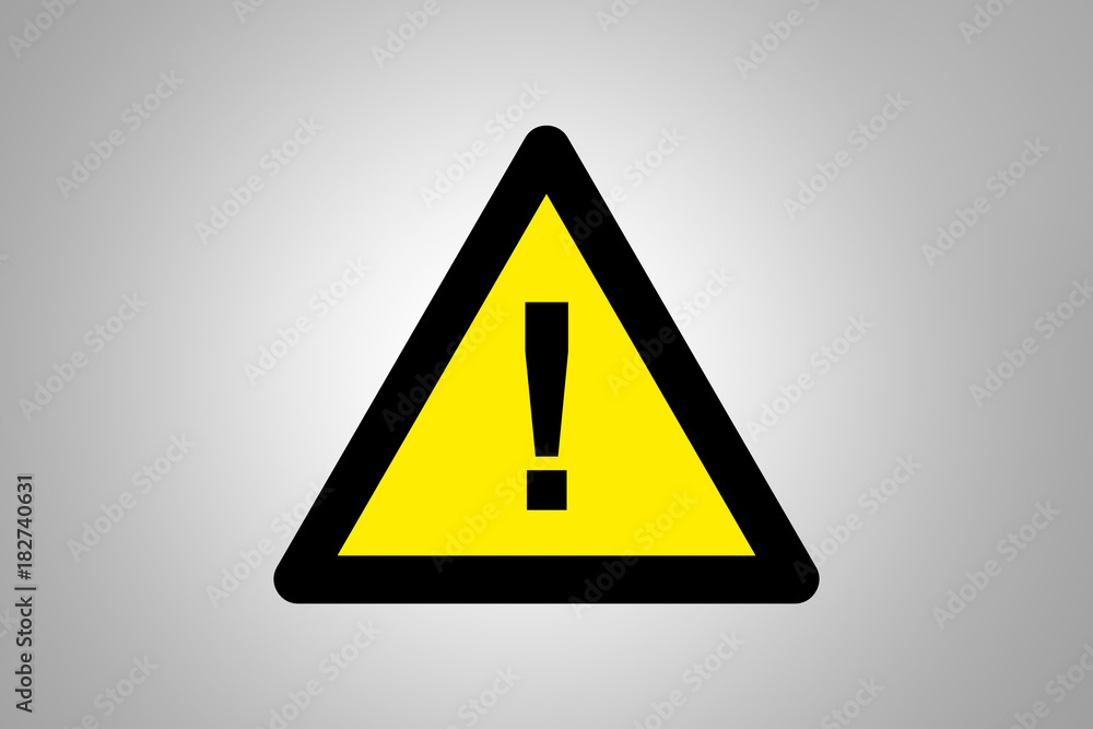 Yellow Warning Sign with Exclamation Mark Yellow Warning Sign with Exclamation Mark