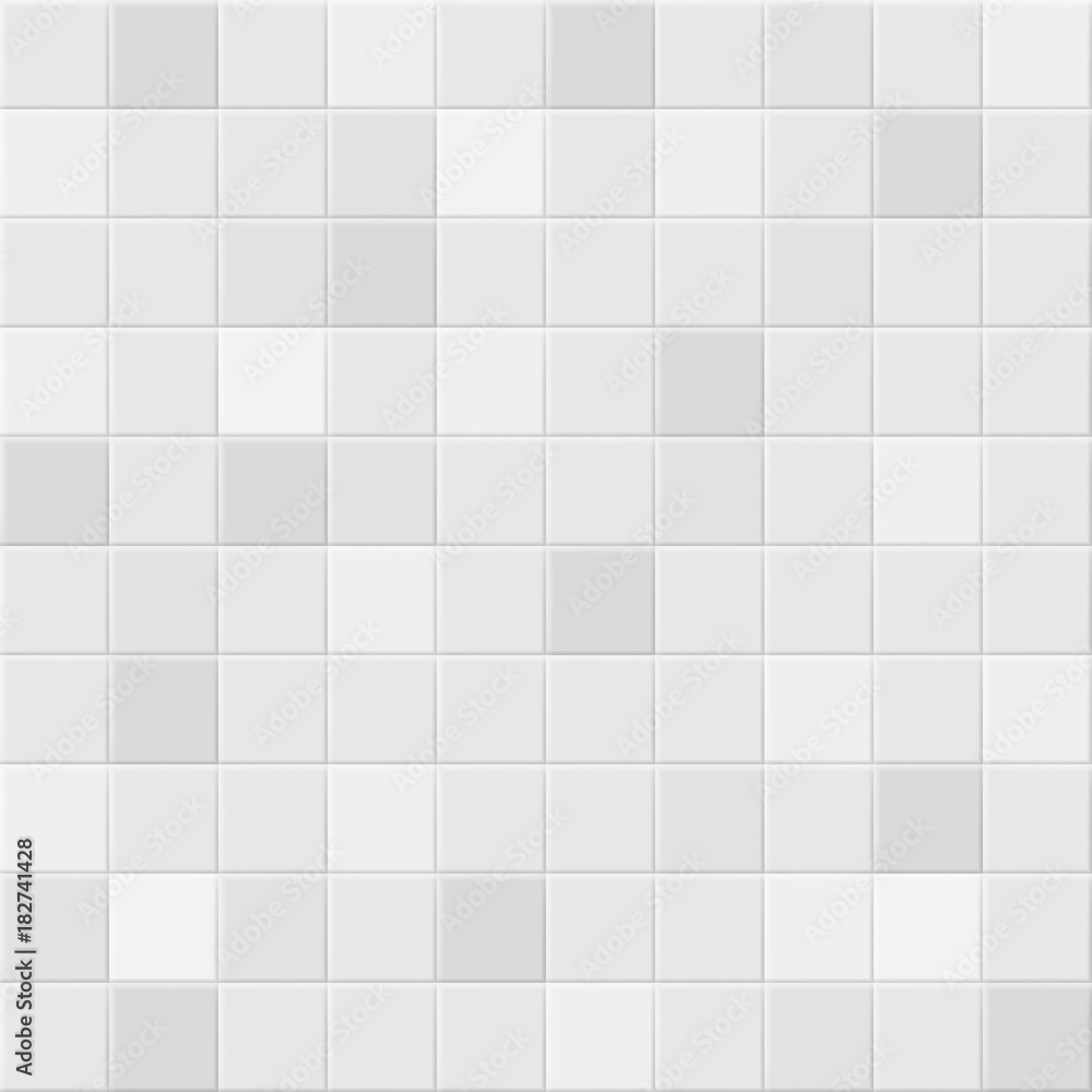 Abstract background or seamless pattern of tiles in white and gray colors
