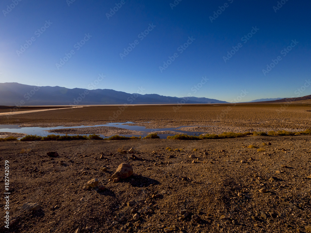 Beautiful scenery at Death Valley National Park California - Badwater salt lake