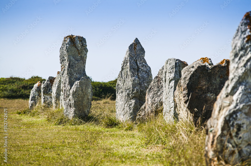 Menhir in Brittany, near Camaret sur Mer