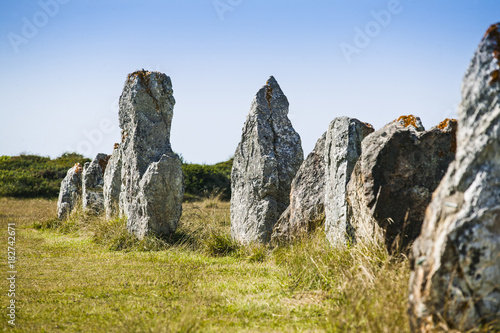 Menhir in Brittany, near Ca...