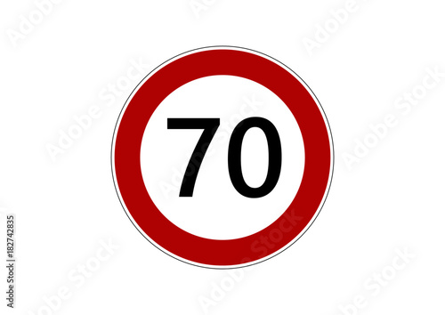 Verkehrszeichen Tempolimit Fahrschule