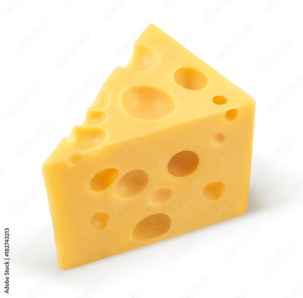 Piece of cheese isolated on white background Piece of cheese isolated on white background