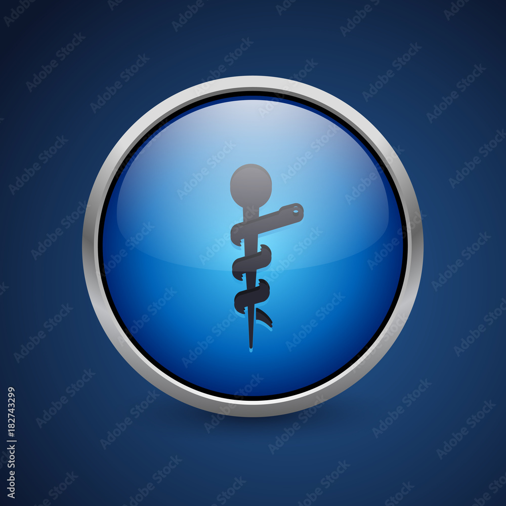 Push Button - Dark Blue Web Icon Push Button - Dark Blue Web Icon