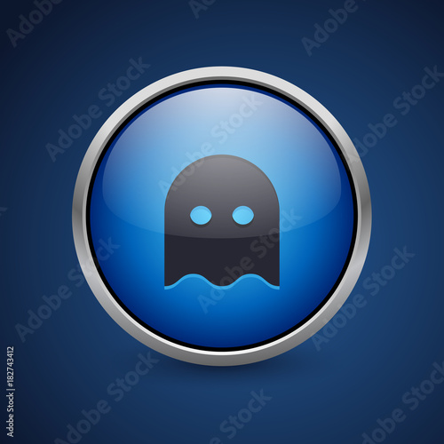 Push Button - Dark Blue Web Icon